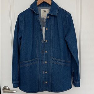 Sezane Will Blue Denim Jacket